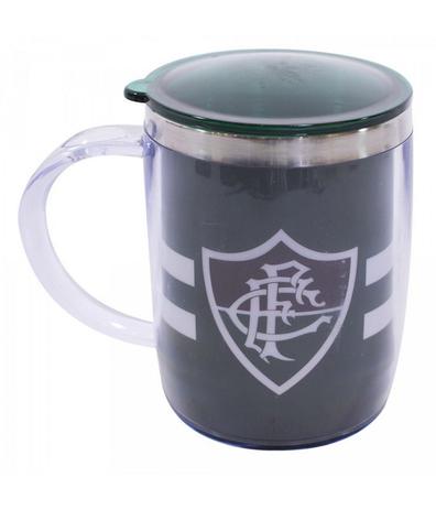 Caneca Térmica Arredondada Com Tampa 450ml - Fluminense - Mileno Menor preço em Caneca Térmica Arredondada Com Tampa 450ml - Fluminense - Mileno