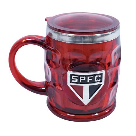 Caneca Térmica Brasão Metal 500ml - São Paulo - Mileno Menor preço em Caneca Térmica Brasão Metal 500ml - São Paulo - Mileno