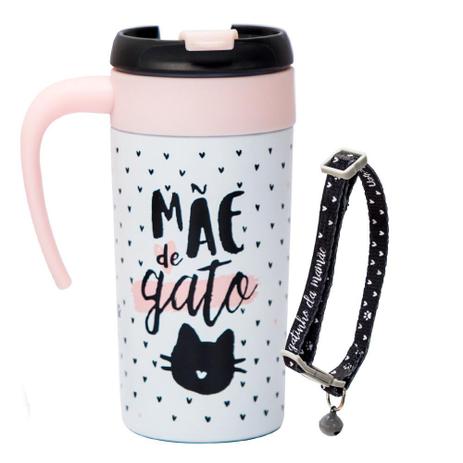 Caneca Térmica Com Acessório - Mãe de Gato - Uatt Menor preço em Caneca Térmica Com Acessório - Mãe de Gato - Uatt