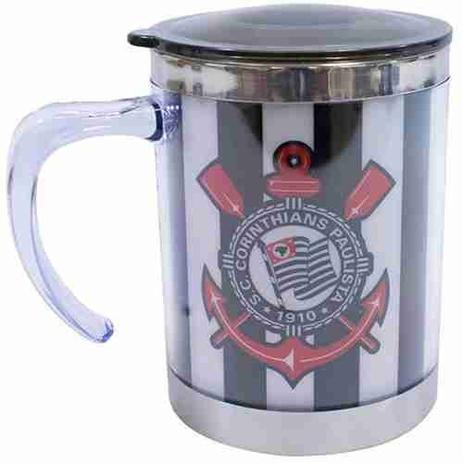 Caneca Térmica Com Tampa 450ml - Corinthians - Mileno Menor preço em Caneca Térmica Com Tampa 450ml - Corinthians - Mileno