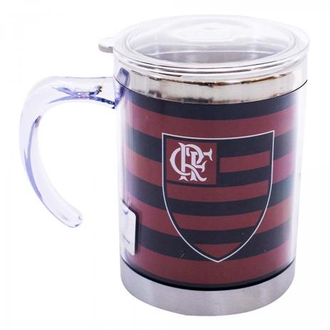Caneca Térmica Com Tampa 450ml Listrada - Flamengo - Mileno Menor preço em Caneca Térmica Com Tampa 450ml Listrada - Flamengo - Mileno