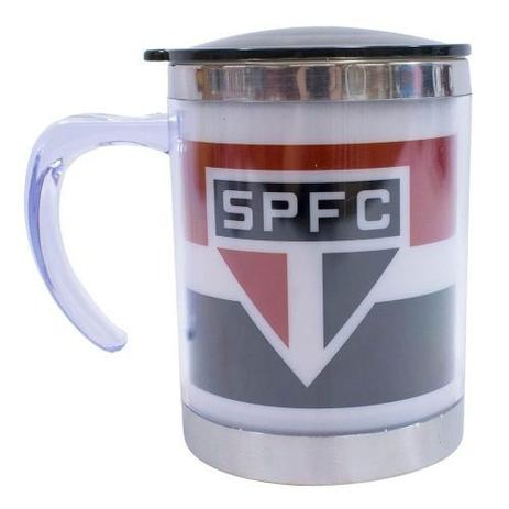 Caneca Térmica Com Tampa 450ml Listrada - São Paulo - Mileno Menor preço em Caneca Térmica Com Tampa 450ml Listrada - São Paulo - Mileno