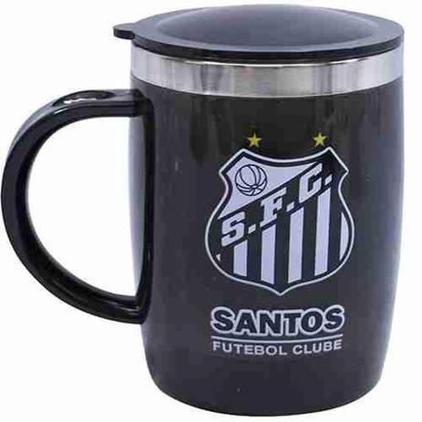 Caneca Térmica Com Tampa 450ml - Santos - Mileno Menor preço em Caneca Térmica Com Tampa 450ml - Santos - Mileno