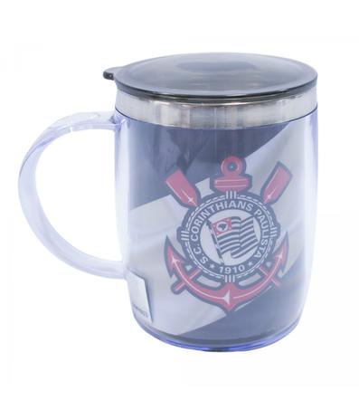 Caneca Térmica Com Tampa Corinthians 450ml Menor preço em Caneca Térmica Com Tampa Corinthians 450ml