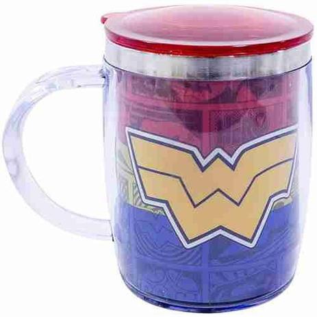 Caneca Térmica Com Tampa Mulher Maravilha 450ml - Liga Da Justiça - Dc comics é boa?