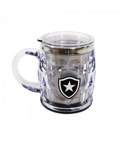 Caneca Térmica Transparente Com Tampa 500ml - Botafogo Menor preço em Caneca Térmica Transparente Com Tampa 500ml - Botafogo