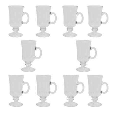 Canecas 240ml Cha Chocolate Milkshake Bebida Vidro Kit 10 Cafe Capuccino (DMH4877) - Ab midia Menor preço em Canecas 240ml Cha Chocolate Milkshake Bebida Vidro Kit 10 Cafe Capuccino (DMH4877) - Ab midia