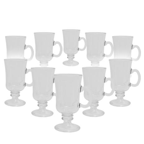 Canecas 240ml Milkshake Cha Chocolate Bebida Vidro Kit 10 Cafe Capuccino - Ideal Menor preço em Canecas 240ml Milkshake Cha Chocolate Bebida Vidro Kit 10 Cafe Capuccino - Ideal