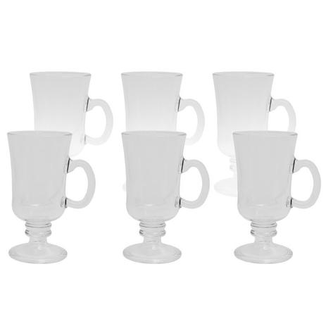 Canecas Milkshake Bebida Vidro Capuccino 240ml Kit 6 Cafe Cha Chocolate - Ideal Menor preço em Canecas Milkshake Bebida Vidro Capuccino 240ml Kit 6 Cafe Cha Chocolate - Ideal