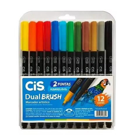 Caneta Dual BRUSH Pen Aquarelavel Pastel CIS 12 Cores 56.7200 Menor preço em Caneta Dual BRUSH Pen Aquarelavel Pastel CIS 12 Cores 56.7200