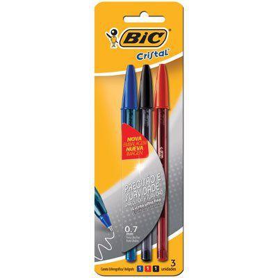 Caneta esferográfica bic cristal ultra fine com 3 unidades Menor preço em Caneta esferográfica bic cristal ultra fine com 3 unidades