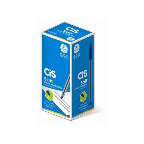 Menor preço em Caneta Esferográfica Cis Scrit 0,7mm Azul Cx C/50