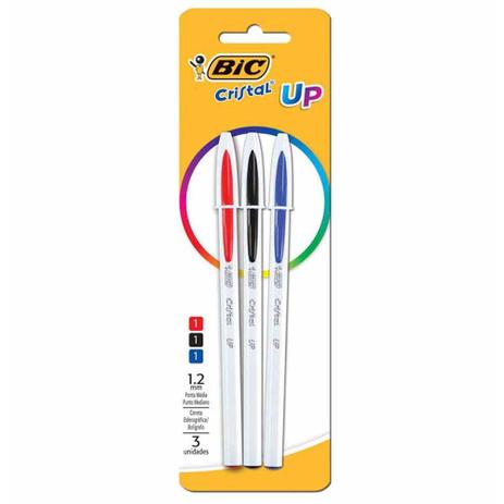 Caneta esferografica cristal up classic sortida / 3un / bic Menor preço em Caneta esferografica cristal up classic sortida / 3un / bic