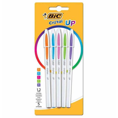 Caneta esferografica cristal up fashion sort / 5un / bic Menor preço em Caneta esferografica cristal up fashion sort / 5un / bic