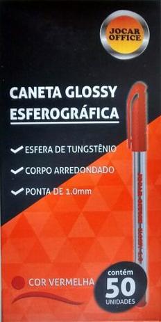 Caneta Esferográfica Glossy Vermelho Caixa C/50 Jocar Office Menor preço em Caneta Esferográfica Glossy Vermelho Caixa C/50 Jocar Office