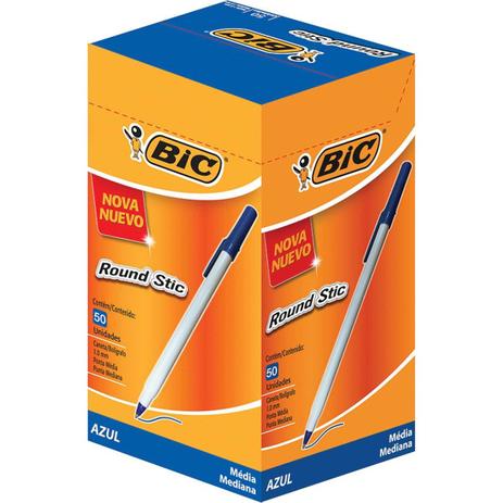 Caneta Esferográfica Round Stic Azul 1,0mm c/ 50 UN Bic é boa?