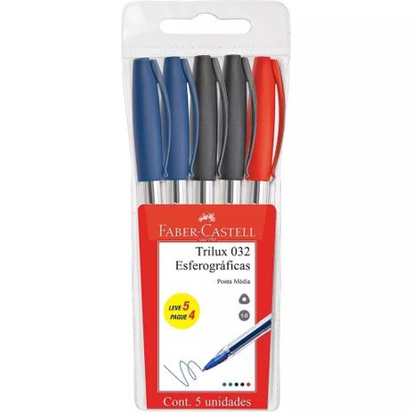 Caneta Esferográfica Trilux 032 Office Faber Castell - Estojo com 5 Unidades Menor preço em Caneta Esferográfica Trilux 032 Office Faber Castell - Estojo com 5 Unidades