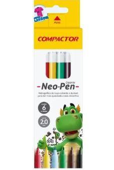 Menor preço em Caneta Hidrocor Compactor Neo Pen Gigante Estojo  006 Cores