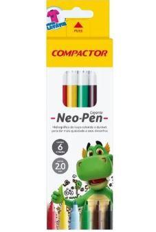 Caneta Hidrocor Compactor Neo Pen Gigante Estojo 006 Cores Menor preço em Caneta Hidrocor Compactor Neo Pen Gigante Estojo 006 Cores