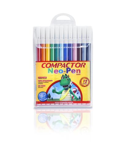 Menor preço em Caneta Hidrocor Compactor Neo Pen Gigante Estojo  012 Cores