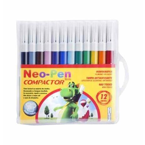 Caneta hidrocor mirim com 12 neo pen / 5est / compactor Menor preço em Caneta hidrocor mirim com 12 neo pen / 5est / compactor