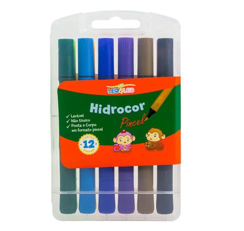 Caneta Hidrocor pincel Estojo c/12 Cores - Leo&Leo - Jocar Menor preço em Caneta Hidrocor pincel Estojo c/12 Cores - Leo&Leo - Jocar