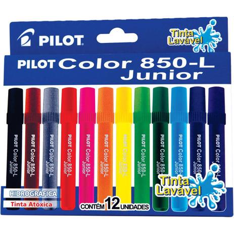 Caneta Hidrografica Color 850l Junior 12 Cores Pilot Unidade Menor preço em Caneta Hidrografica Color 850l Junior 12 Cores Pilot Unidade