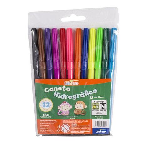Caneta Hidrográfica Leo e Leo - 12 Cores - Leonora Menor preço em Caneta Hidrográfica Leo e Leo - 12 Cores - Leonora