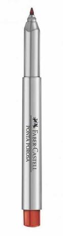 Caneta Hidrográfica Ponta Porosa Vermelha Faber-castell - Faber castell Menor preço em Caneta Hidrográfica Ponta Porosa Vermelha Faber-castell - Faber castell