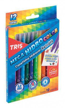 Caneta Hidrográfica Retrátil TRIS Mega Hidro Color 12 cores é boa?