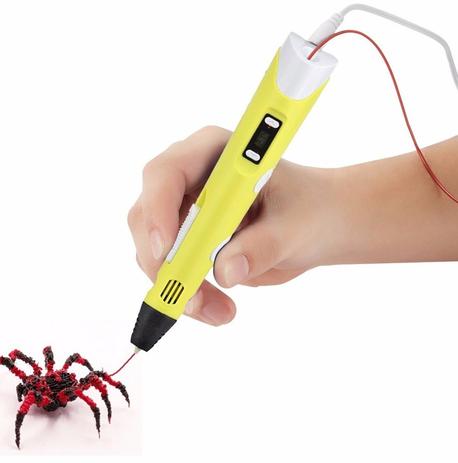 Caneta Impressora 3D Drawing Pen LCD Bivolt Amarelo - Import Menor preço em Caneta Impressora 3D Drawing Pen LCD Bivolt Amarelo - Import