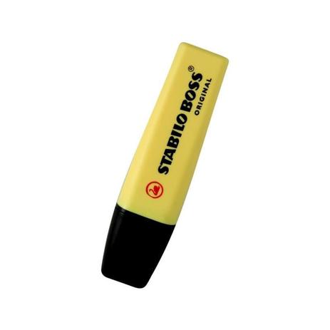 Caneta Marca Texto Boss Pastel Amarelo Stabilo Menor preço em Caneta Marca Texto Boss Pastel Amarelo Stabilo