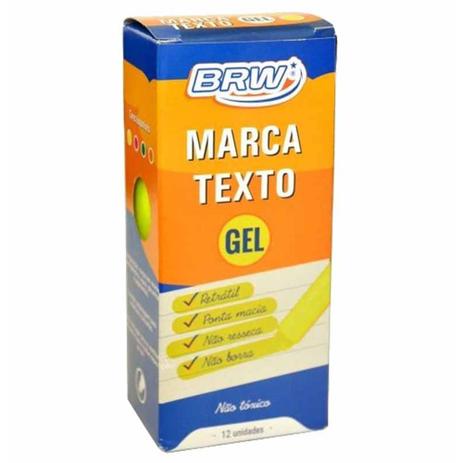 Caneta marca texto gel amarelo ca9001 / 12un / brw Menor preço em Caneta marca texto gel amarelo ca9001 / 12un / brw