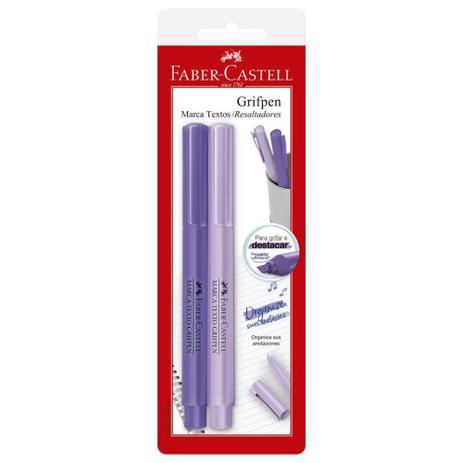 Caneta Marca Texto - Grifpen - 2 Cores - Roxa - Faber-Castell - Faber castell Menor preço em Caneta Marca Texto - Grifpen - 2 Cores - Roxa - Faber-Castell - Faber castell