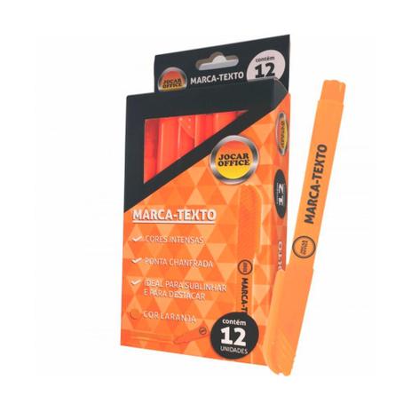 Caneta Marca Texto Laranja Caixa com 12 Jocar Office - Leonora Menor preço em Caneta Marca Texto Laranja Caixa com 12 Jocar Office - Leonora