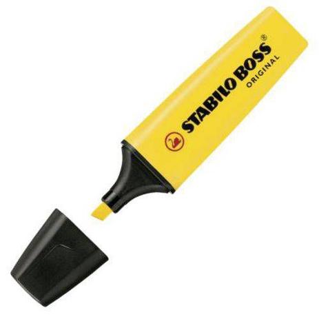 Caneta Marca Texto Stabilo BOSS 70 Amarelo Avulso Menor preço em Caneta Marca Texto Stabilo BOSS 70 Amarelo Avulso