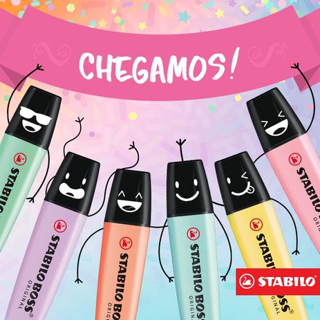 Caneta Marca Texto Stabilo Boss Tons Pastel C/ 4 Unids Menor preço em Caneta Marca Texto Stabilo Boss Tons Pastel C/ 4 Unids