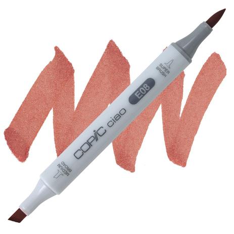 Caneta Marcador Artístico Copic Ciao Ponta Dupla Brown E08 Menor preço em Caneta Marcador Artístico Copic Ciao Ponta Dupla Brown E08