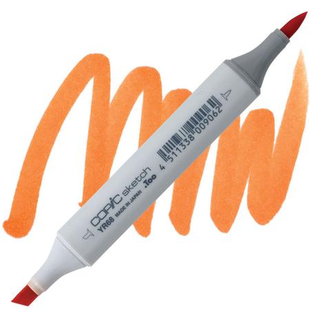 Caneta Marcador Artístico Copic Sketch Ponta Dupla Orange YR68 Menor preço em Caneta Marcador Artístico Copic Sketch Ponta Dupla Orange YR68