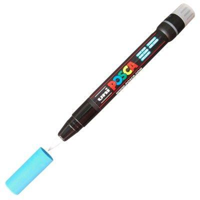 Caneta Marcador Artístico Uni-Ball Posca Pincel 1.0 à 10 mm Azul Claro PCF-350 Menor preço em Caneta Marcador Artístico Uni-Ball Posca Pincel 1.0 à 10 mm Azul Claro PCF-350