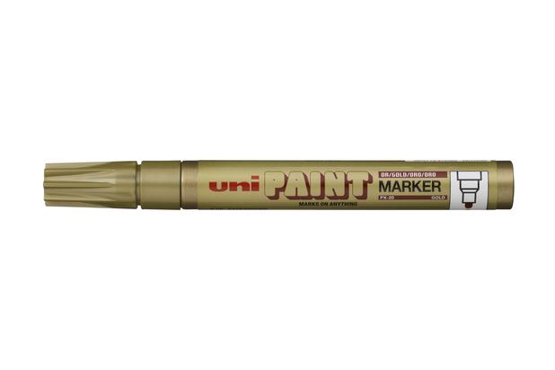Caneta Marcador Artístico Uni-Ball Uni Paint Medio 2.2 mm Ouro PX-20 OURO Menor preço em Caneta Marcador Artístico Uni-Ball Uni Paint Medio 2.2 mm Ouro PX-20 OURO