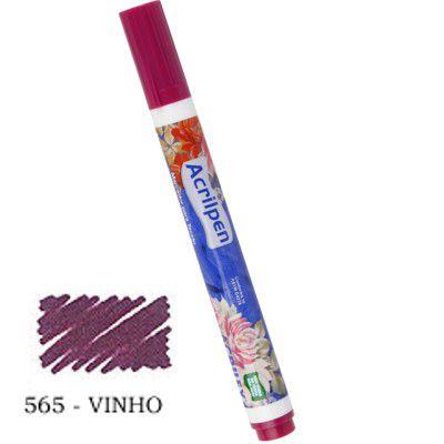 Caneta Marcador p/Tecido Acrilpen 565 Vinho - Acrilex Menor preço em Caneta Marcador p/Tecido Acrilpen 565 Vinho - Acrilex