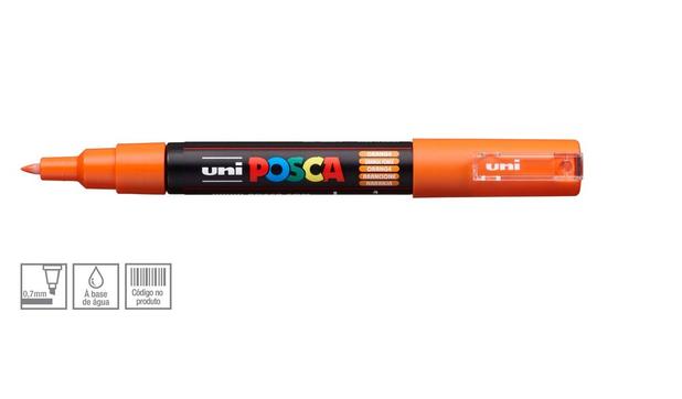 Caneta Marcador Posca Escolar 1 Unidade Laranja - Uniball - Uni-ball Menor preço em Caneta Marcador Posca Escolar 1 Unidade Laranja - Uniball - Uni-ball