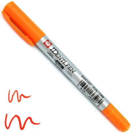 Caneta Permanente Identi Pen Sakura com 02 Pontas - Cor: Laranja Menor preço em Caneta Permanente Identi Pen Sakura com 02 Pontas - Cor: Laranja