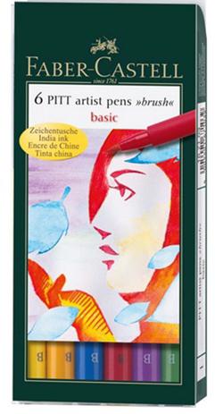 Caneta Pincel Pitt Estojo com 6 Tons Básico Ref.167103 Faber-Castell - Faber castell Menor preço em Caneta Pincel Pitt Estojo com 6 Tons Básico Ref.167103 Faber-Castell - Faber castell