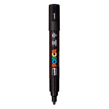 Caneta Posca Marcador Permanente Uniball 5M Cor Preto 2.5mm Menor preço em Caneta Posca Marcador Permanente Uniball 5M Cor Preto 2.5mm