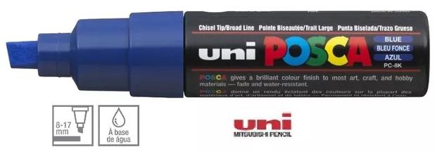 Caneta Posca Pc-8k Uni-ball Azul Menor preço em Caneta Posca Pc-8k Uni-ball Azul