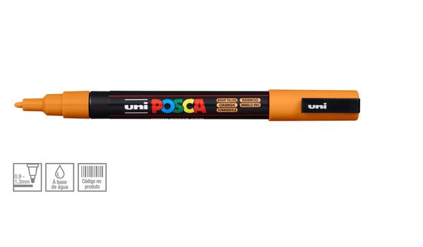 Caneta Posca Uni Ball PC-3M Ponta Cónica Extra Fina em Poliéster 1,5 mm - Cor: Bright Yellow - Uniball Menor preço em Caneta Posca Uni Ball PC-3M Ponta Cónica Extra Fina em Poliéster 1,5 mm - Cor: Bright Yellow - Uniball