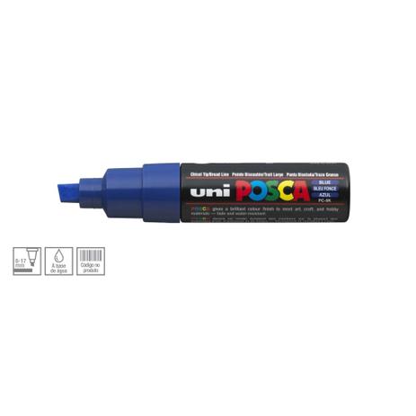 Caneta Posca Uni Ball Pc-8k Ponta Biselada Grossa De Acrílico 8 Mm - Azul - Uni-ball Menor preço em Caneta Posca Uni Ball Pc-8k Ponta Biselada Grossa De Acrílico 8 Mm - Azul - Uni-ball
