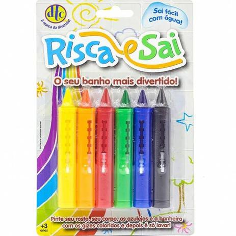Caneta Risca e Sai 6 Cores De Banho DTC Menor preço em Caneta Risca e Sai 6 Cores De Banho DTC